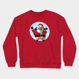 Covid Claus - Santa Claus Masks Up to Slow the Spread of Coronavirus/COVID-19 Crewneck Sweatshirt